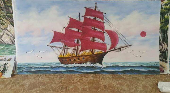tranh da quy thuan buom xuoi gio 2019
