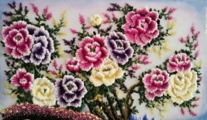 tranh đá quý hoa mẫu đơn