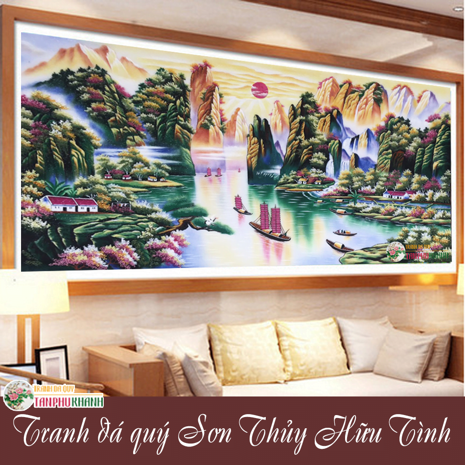 Cách treo tấm tranh đá quý hợp tử vi phong thủy giúp người chủ sở hữu đón lộc năm mới 2 sonthuyhuutinh