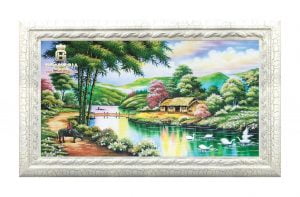 tranh đá quý đồng quê