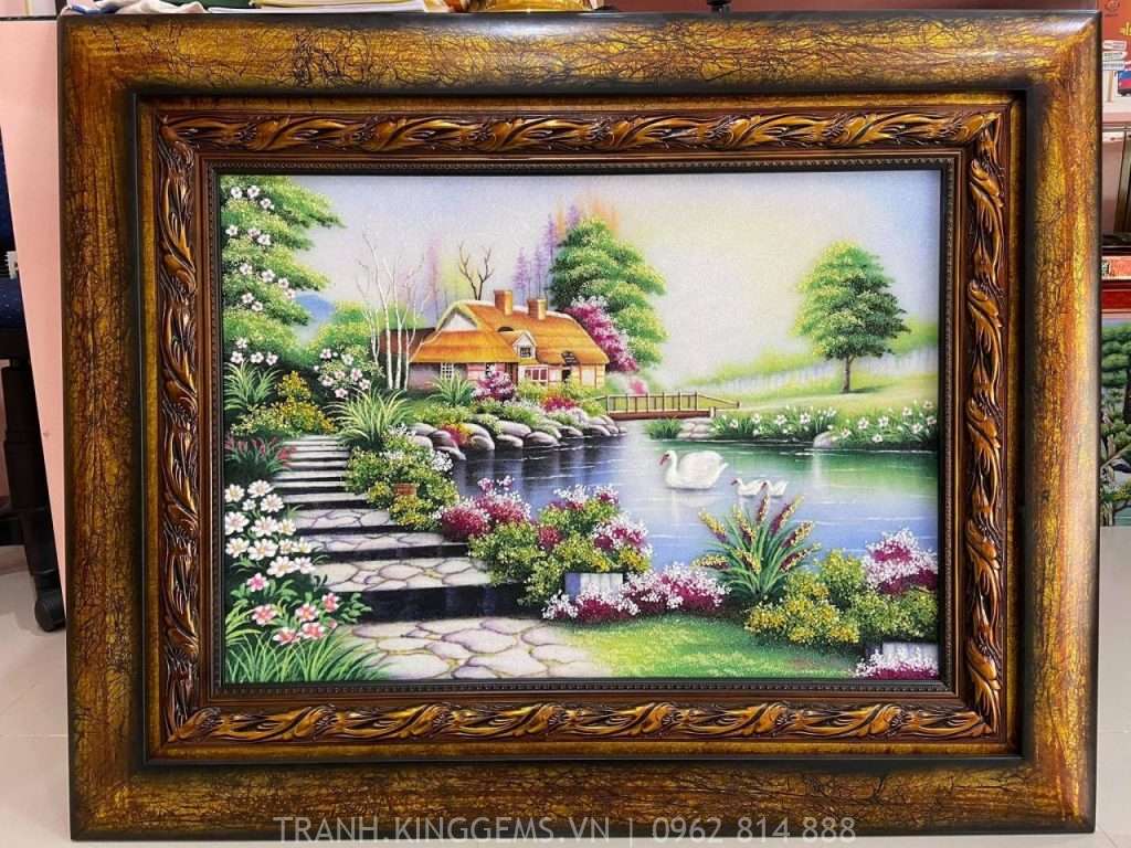tranh đá quý