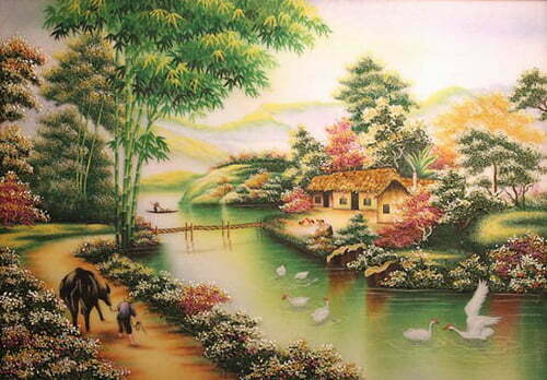 1645237984 539 Tranh lang que Viet Nam dem den khong gian thien 20220307